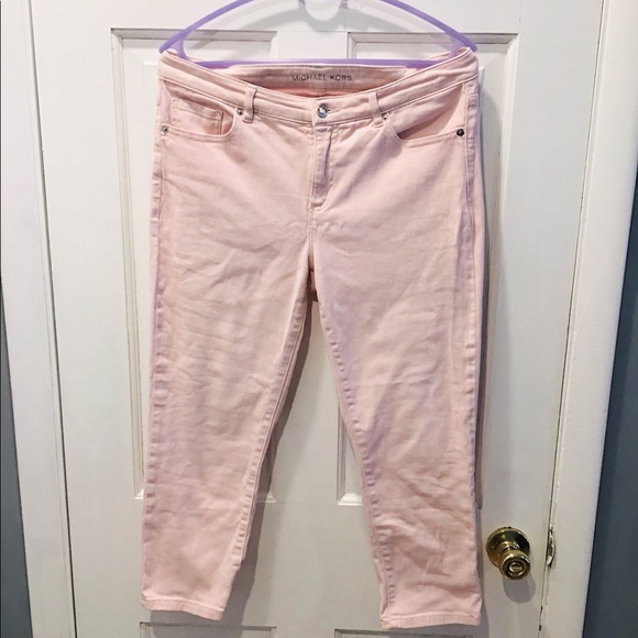 Michael Kors Cropped Skinny Pink Jeans - Picture 7 of 10